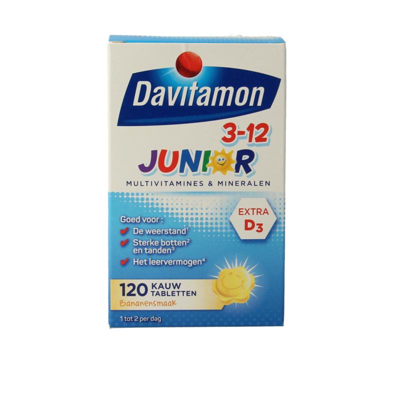 Davitamon Junior 3-12 banaan 120 kauwtabletten