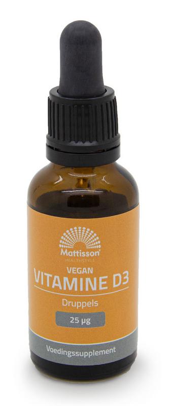 Mattisson Vitamine D3 25mcg vegan druppels 25 ml