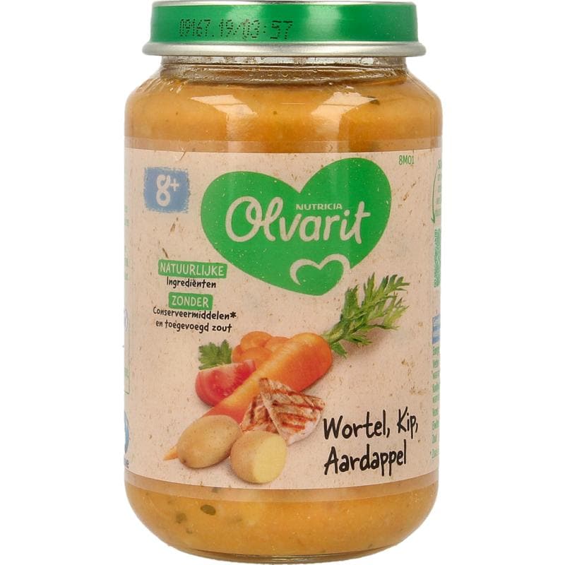Olvarit Wortel kip aardappel 8M01 200 gram