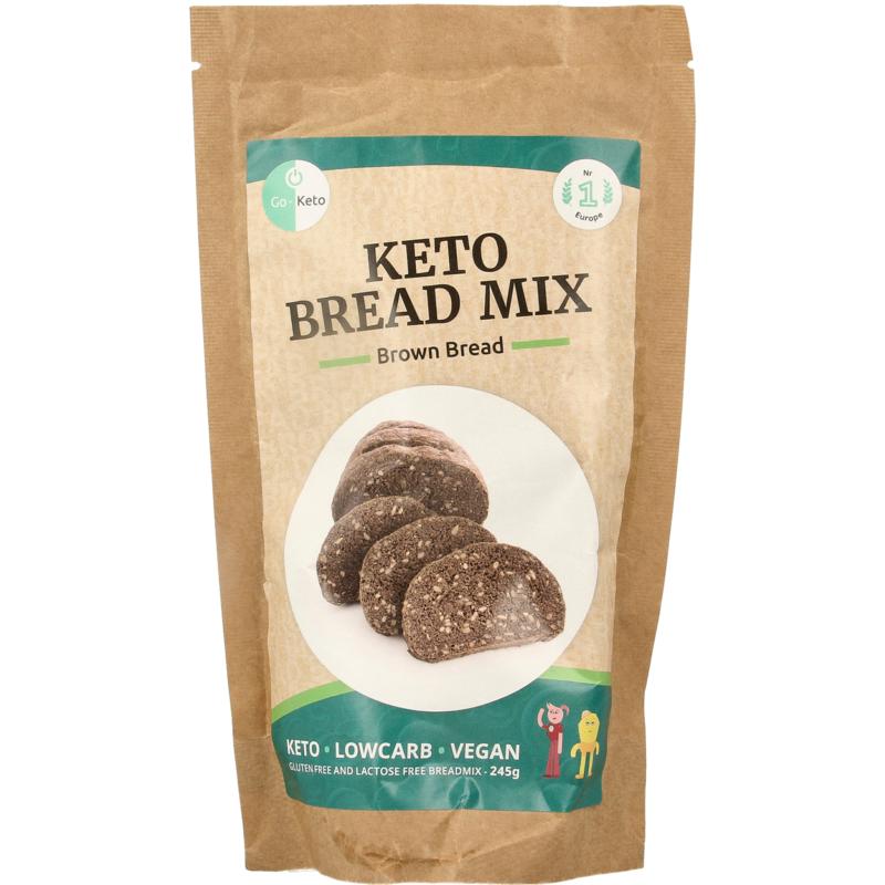 Go-Keto Brood bak mix bruin brood 245 gram