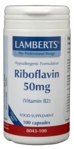 Lamberts Vitamine B2 50mg (riboflavine) 100 vegan capsules